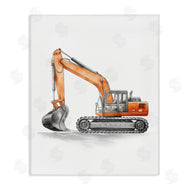 Christine Simpson Art | Working Trucks Orange Excavator