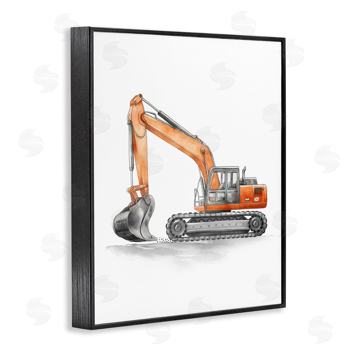 Christine Simpson Art | Working Trucks Orange Excavator