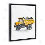 Christine Simpson Art | Working Trucks Yellow Dump Truck