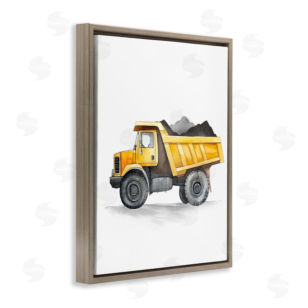 Christine Simpson Art | Working Trucks Yellow Dump Truck