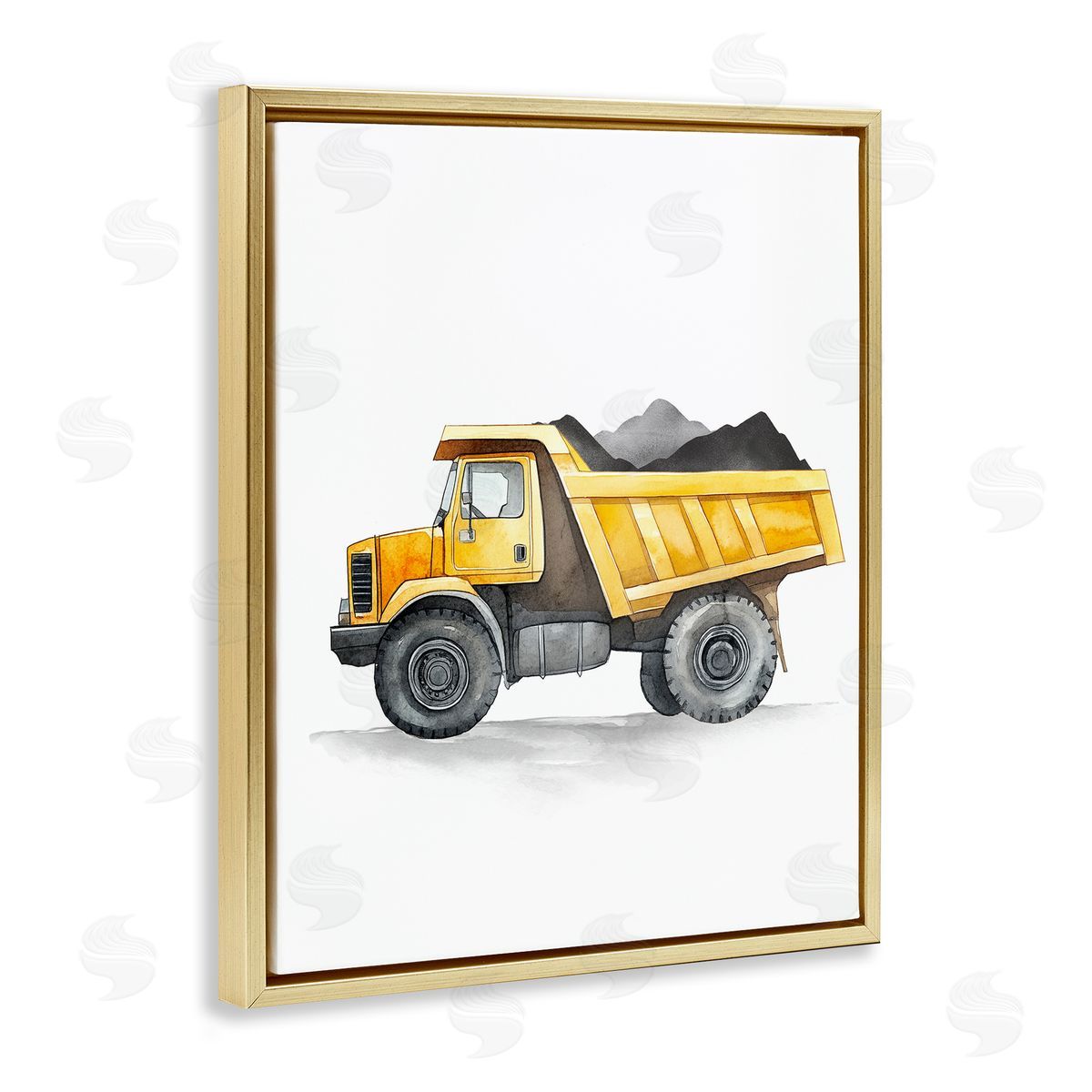 Christine Simpson Art | Working Trucks Yellow Dump Truck