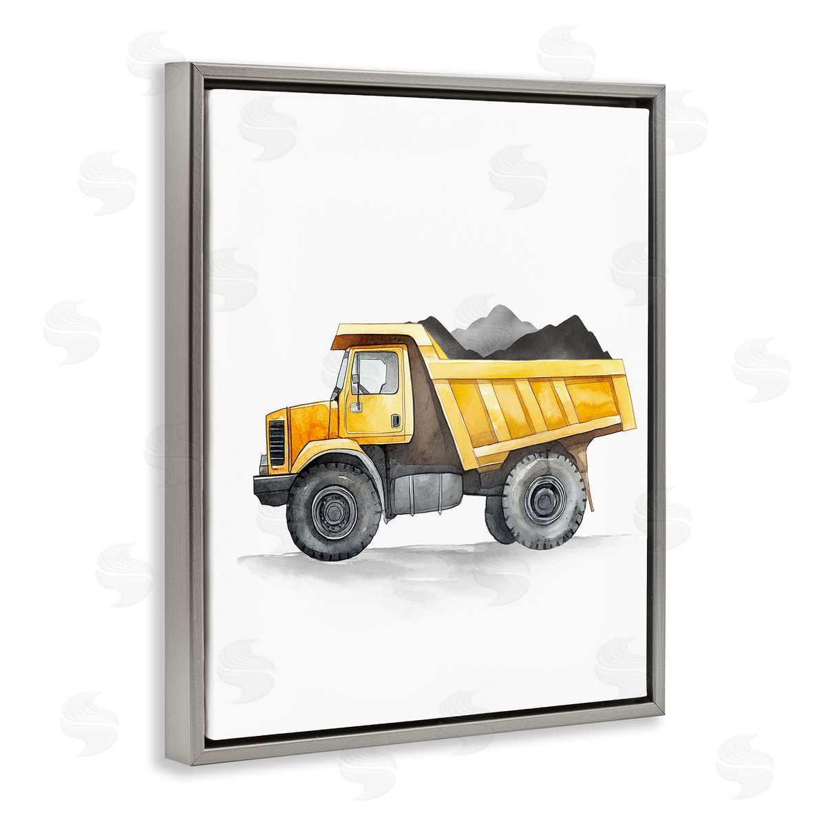 Christine Simpson Art | Working Trucks Yellow Dump Truck