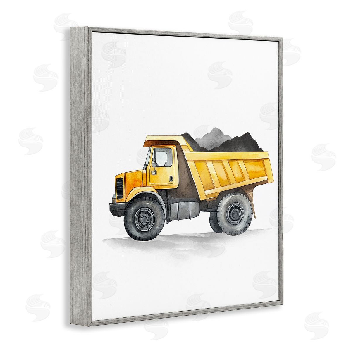 Christine Simpson Art | Working Trucks Yellow Dump Truck