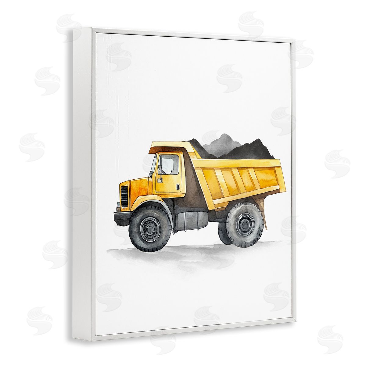Christine Simpson Art | Working Trucks Yellow Dump Truck