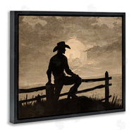 Kim Allen | Sunset Cowboy Fence Silhouette