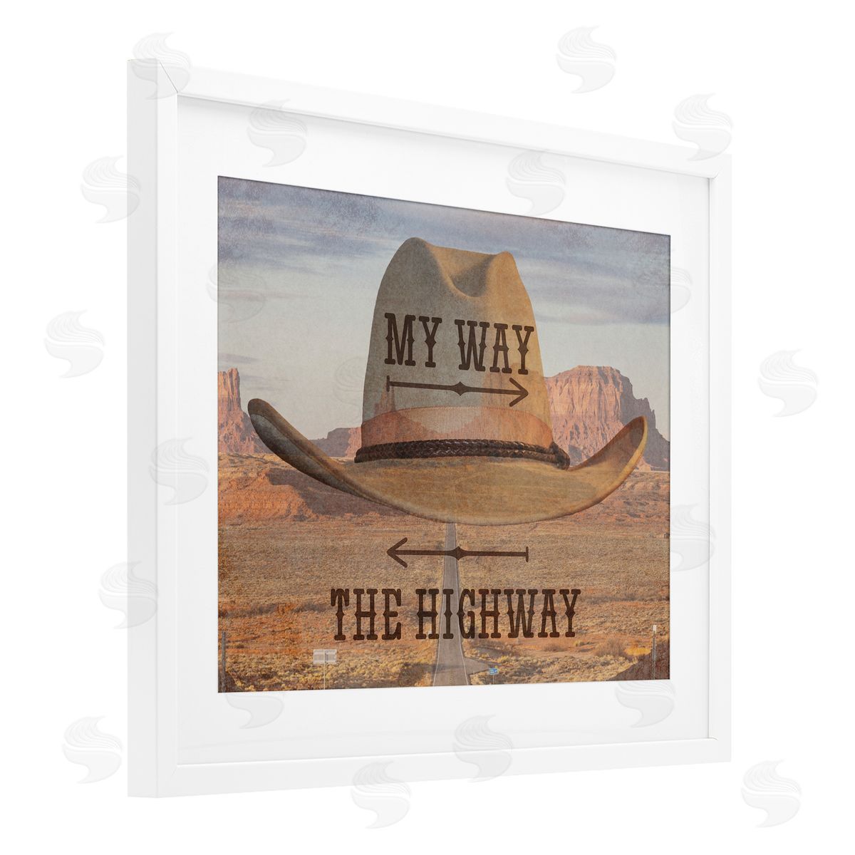 Marcus Prime Two Choices Funny Cowboy Canvas Wall Art Print