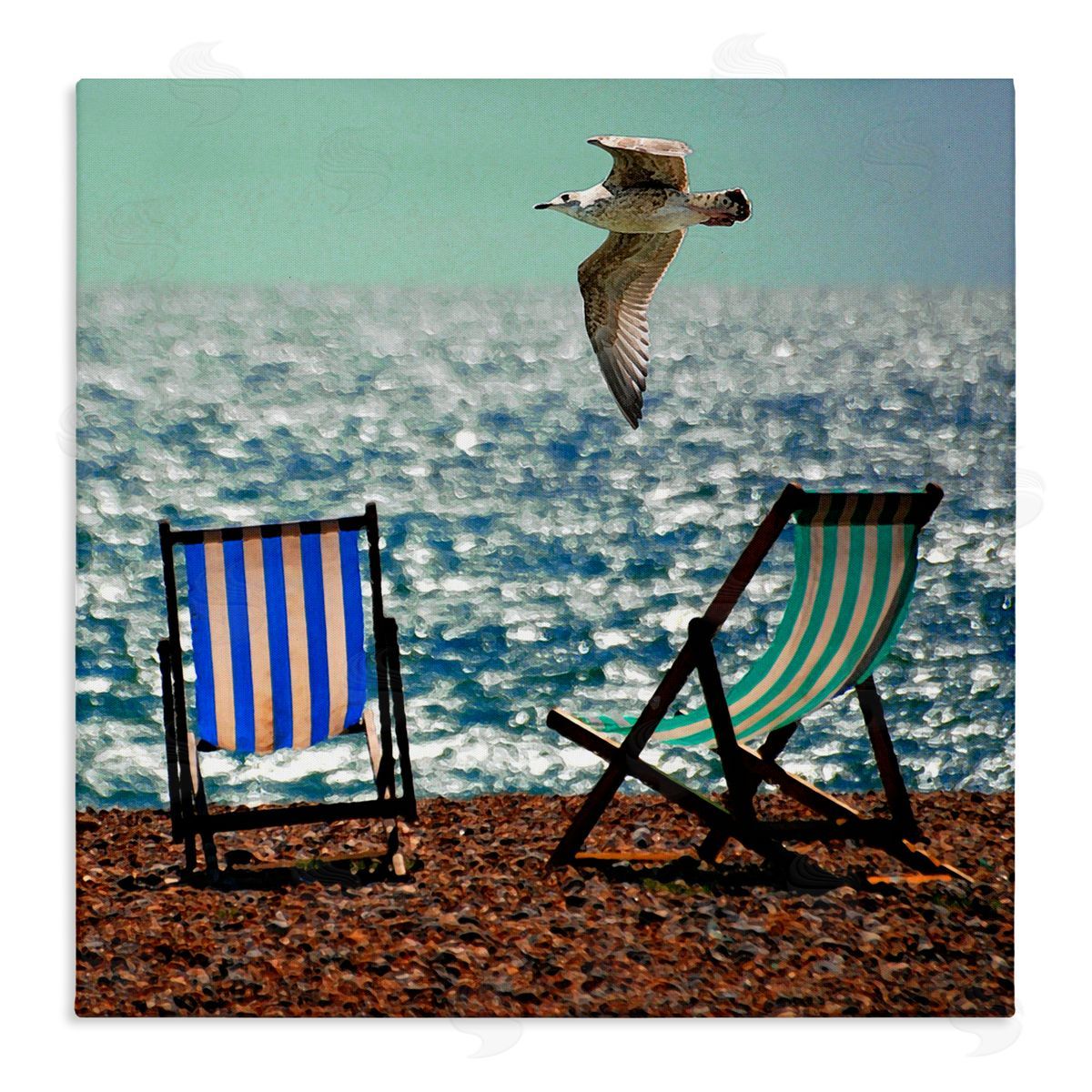 Marcus Prime Glorious Flight Beach Chairs Canvas Wall Art Print