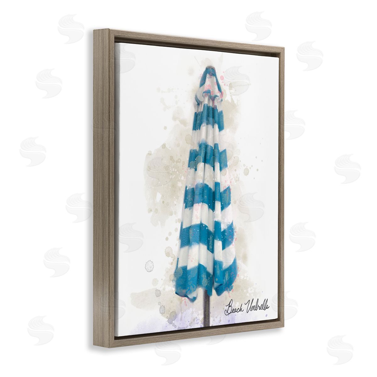 Matthew Piotrowicz Coastal Beach Umbrella Canvas Wall Art Print