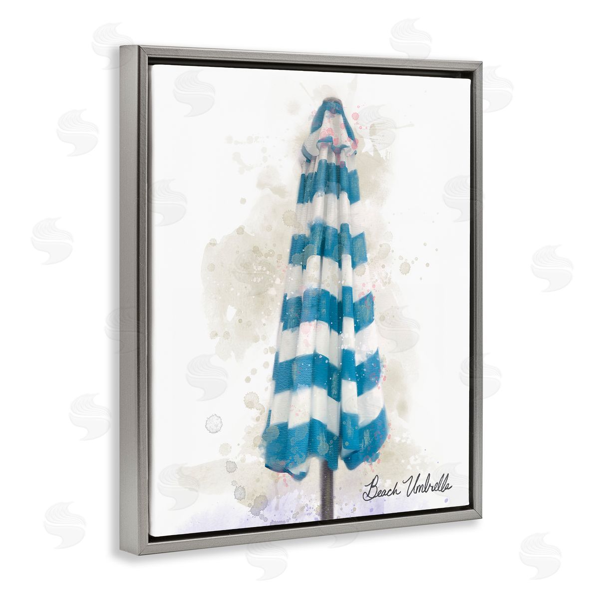 Matthew Piotrowicz Coastal Beach Umbrella Canvas Wall Art Print