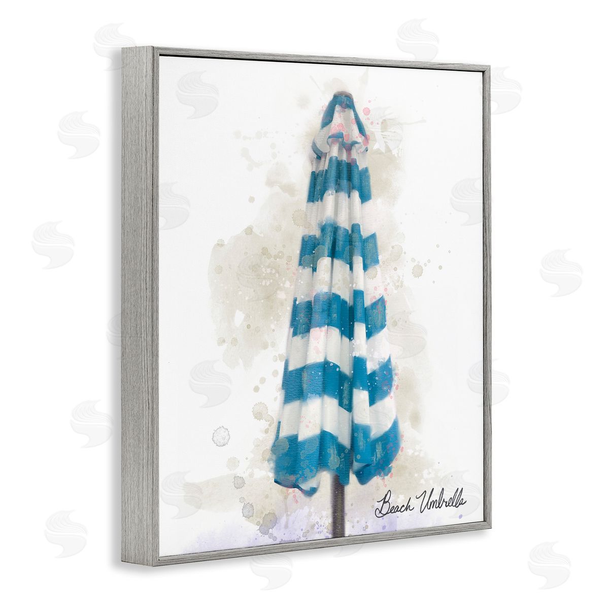 Matthew Piotrowicz Coastal Beach Umbrella Canvas Wall Art Print