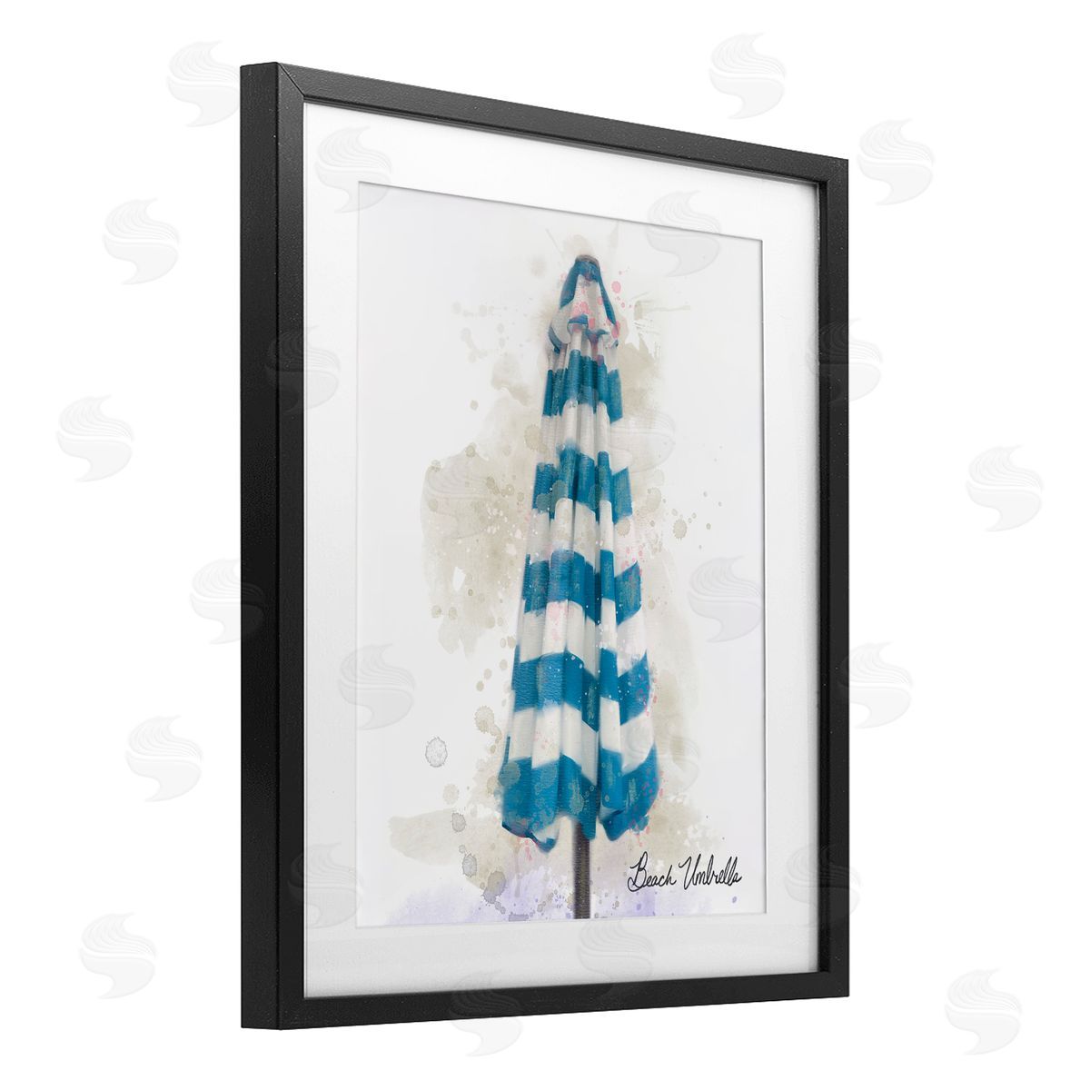 Matthew Piotrowicz Coastal Beach Umbrella Canvas Wall Art Print