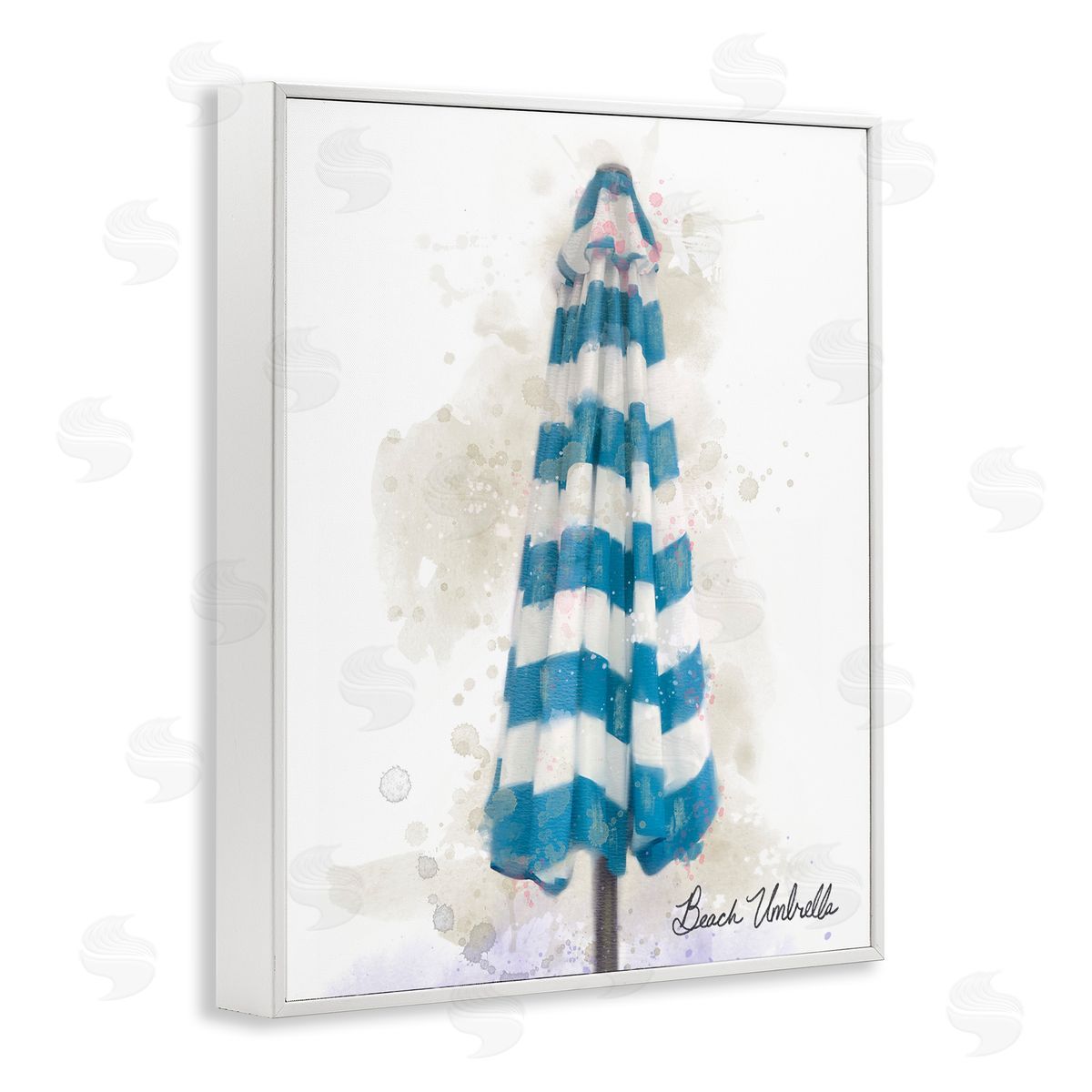 Matthew Piotrowicz Coastal Beach Umbrella Canvas Wall Art Print