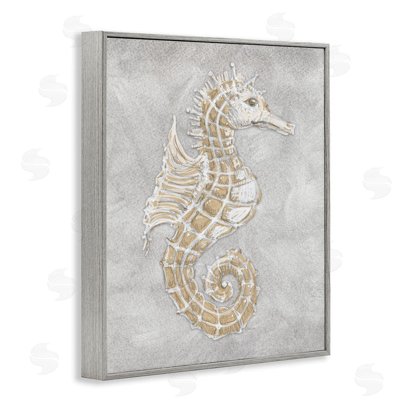 Patti Bishop | Grey Seahorse Drawing