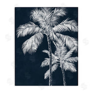 Leah Noel Art | Blue Palms Tree Pair