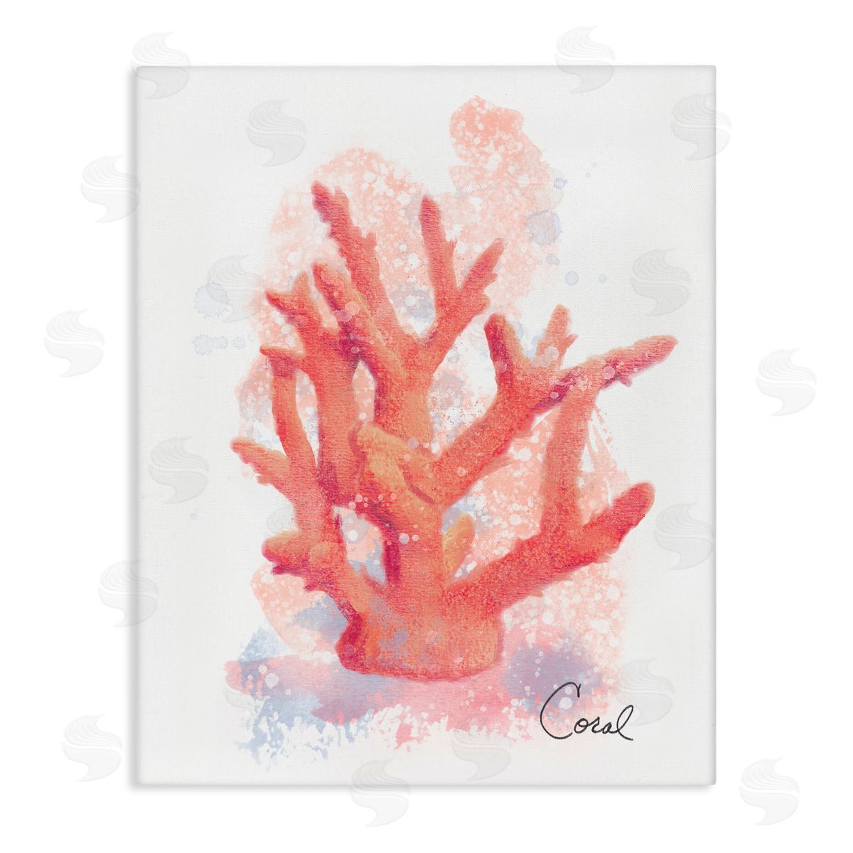 Matthew Piotrowicz Peach Coastal Coral Canvas Wall Art Print