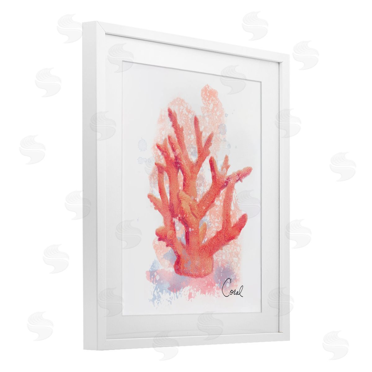 Matthew Piotrowicz Peach Coastal Coral Canvas Wall Art Print