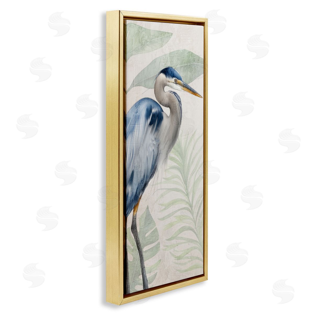 Kim Allen Heron Portrait over Palms Canvas Wall Art Print