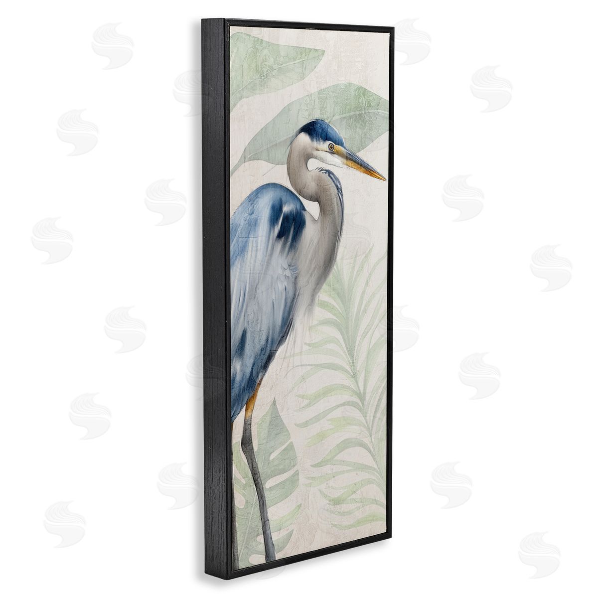 Kim Allen Heron Portrait over Palms Canvas Wall Art Print
