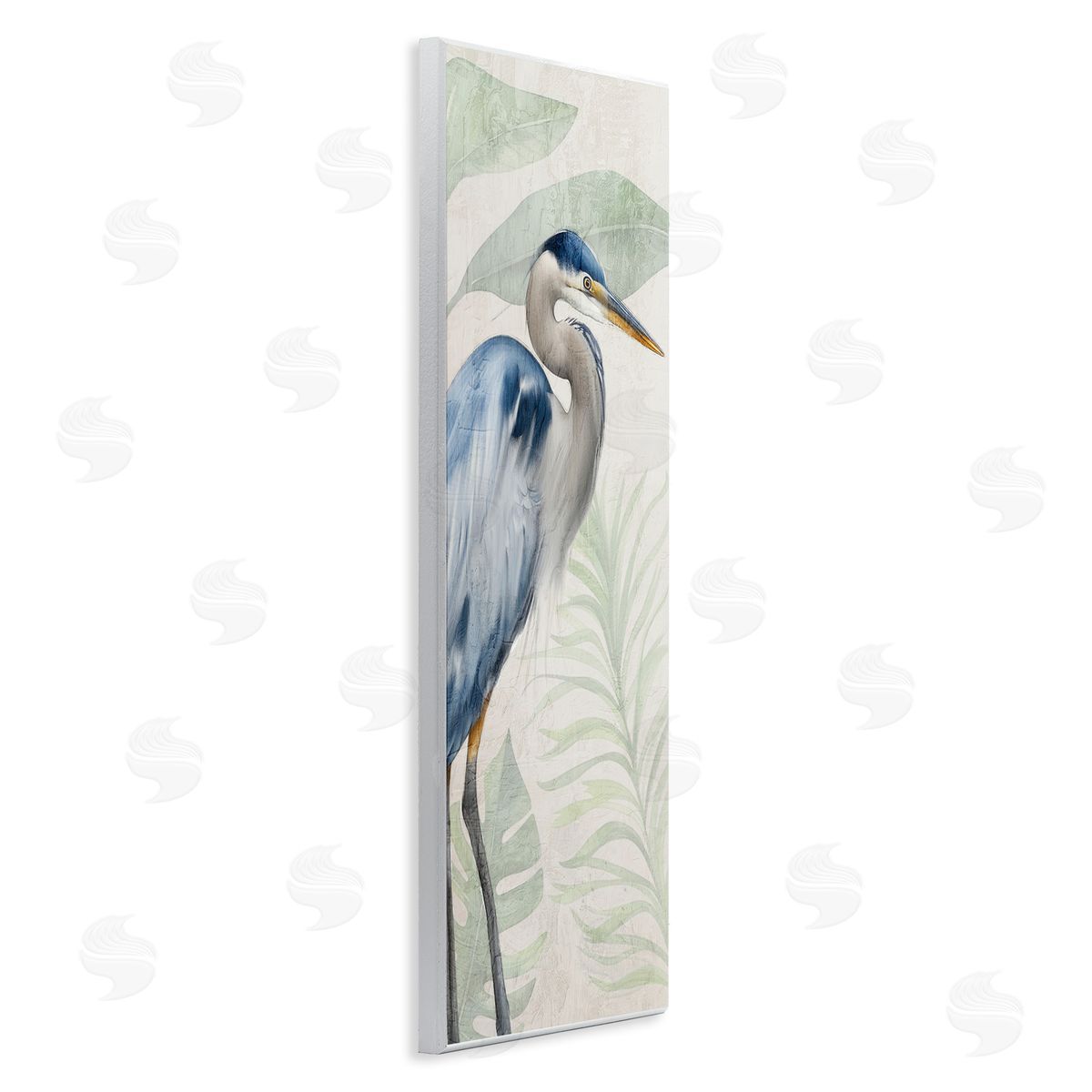 Kim Allen Heron Portrait over Palms Canvas Wall Art Print