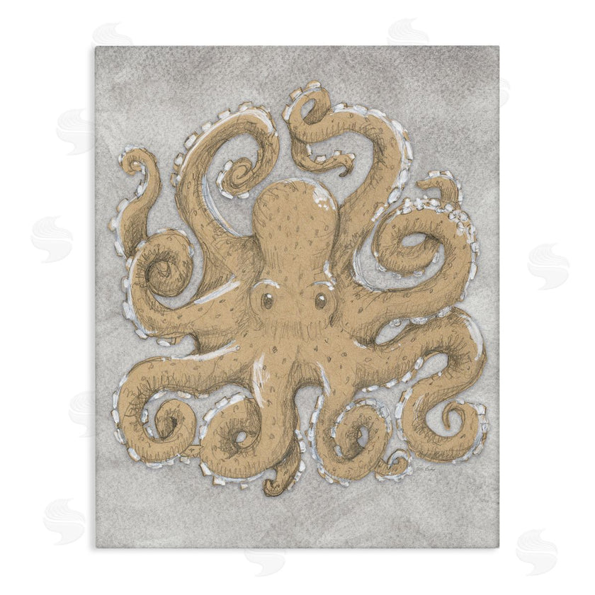 Patti Bishop | Grey Octopus Drawing