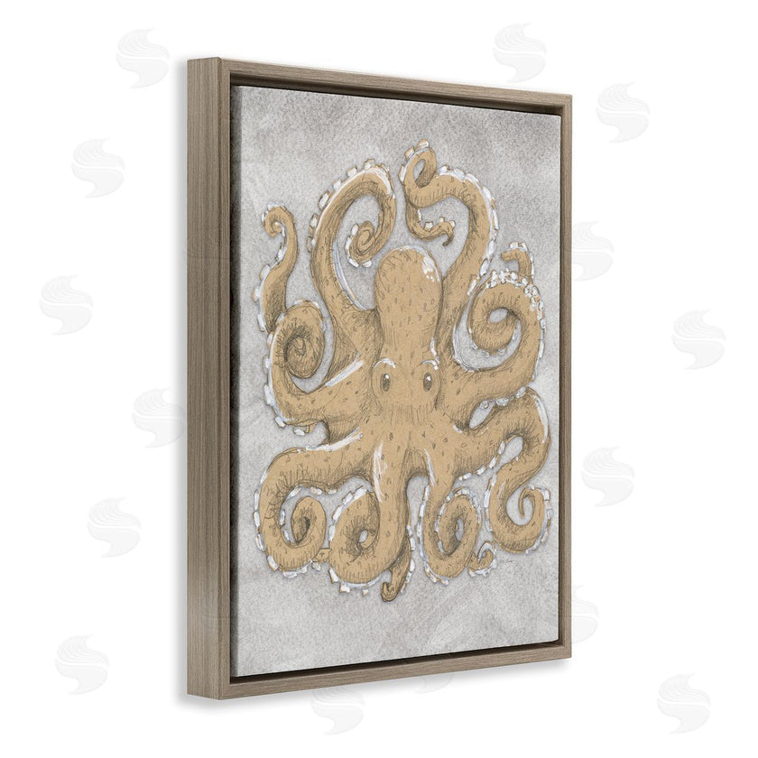 Patti Bishop | Grey Octopus Drawing