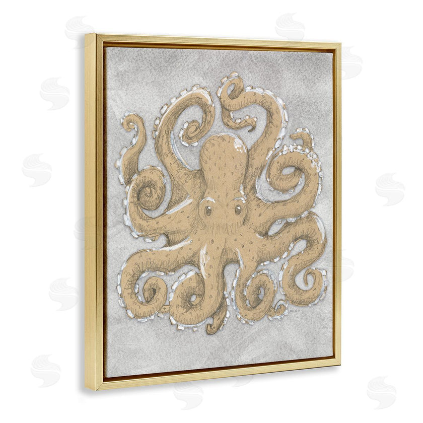 Patti Bishop | Grey Octopus Drawing