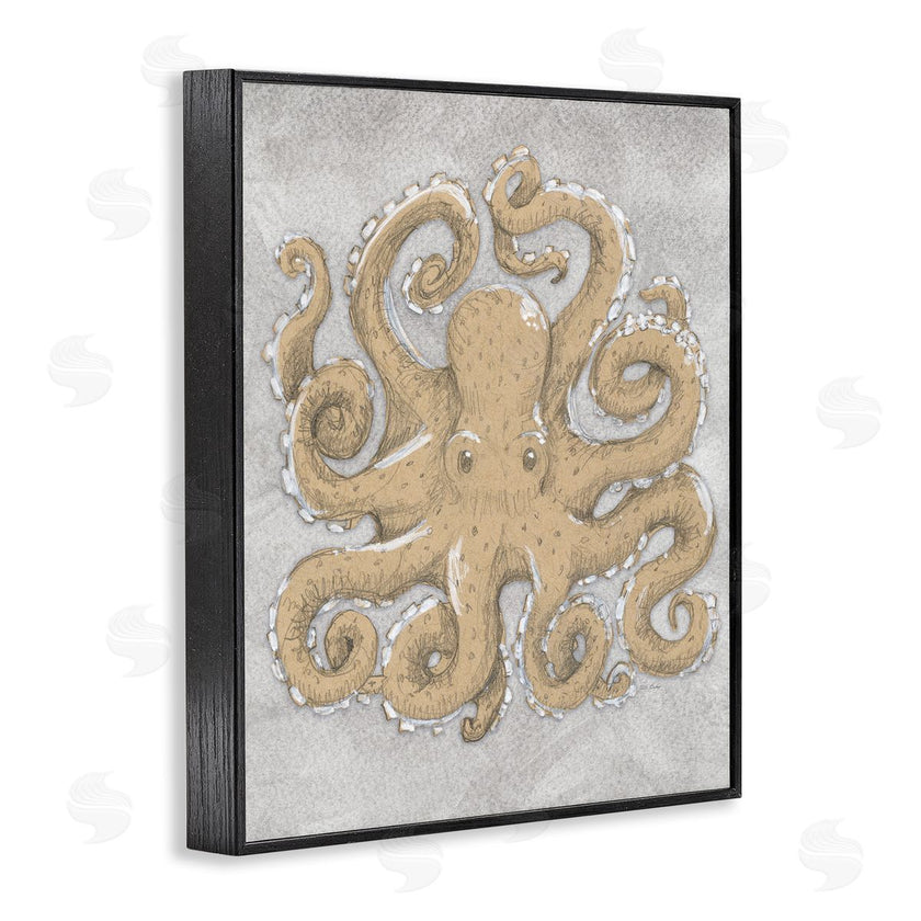 Patti Bishop | Grey Octopus Drawing