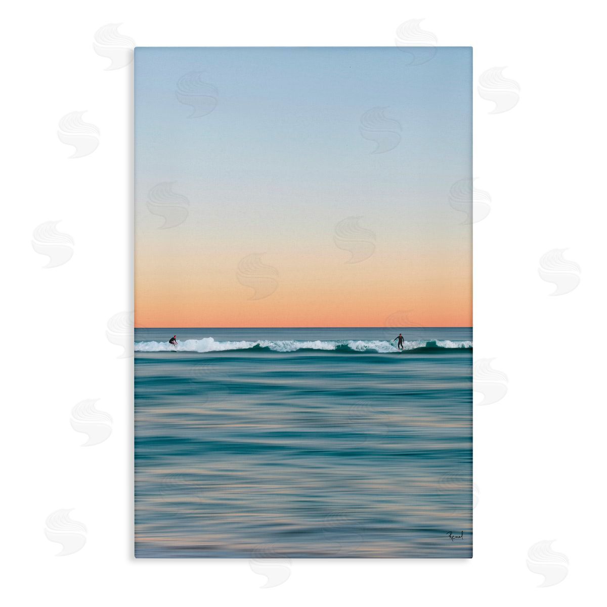 Renel Peters Unrivalled Surfers Catching Waves Canvas Wall Art Print