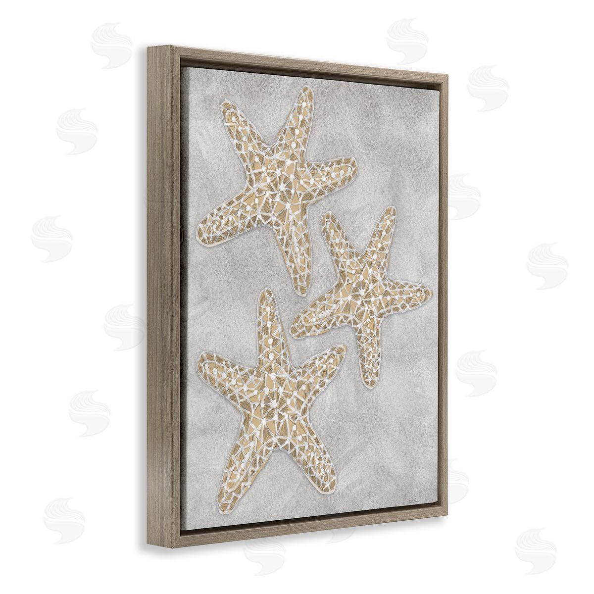 Patti Bishop Grey Starfish Drawing Canvas Wall Art Print