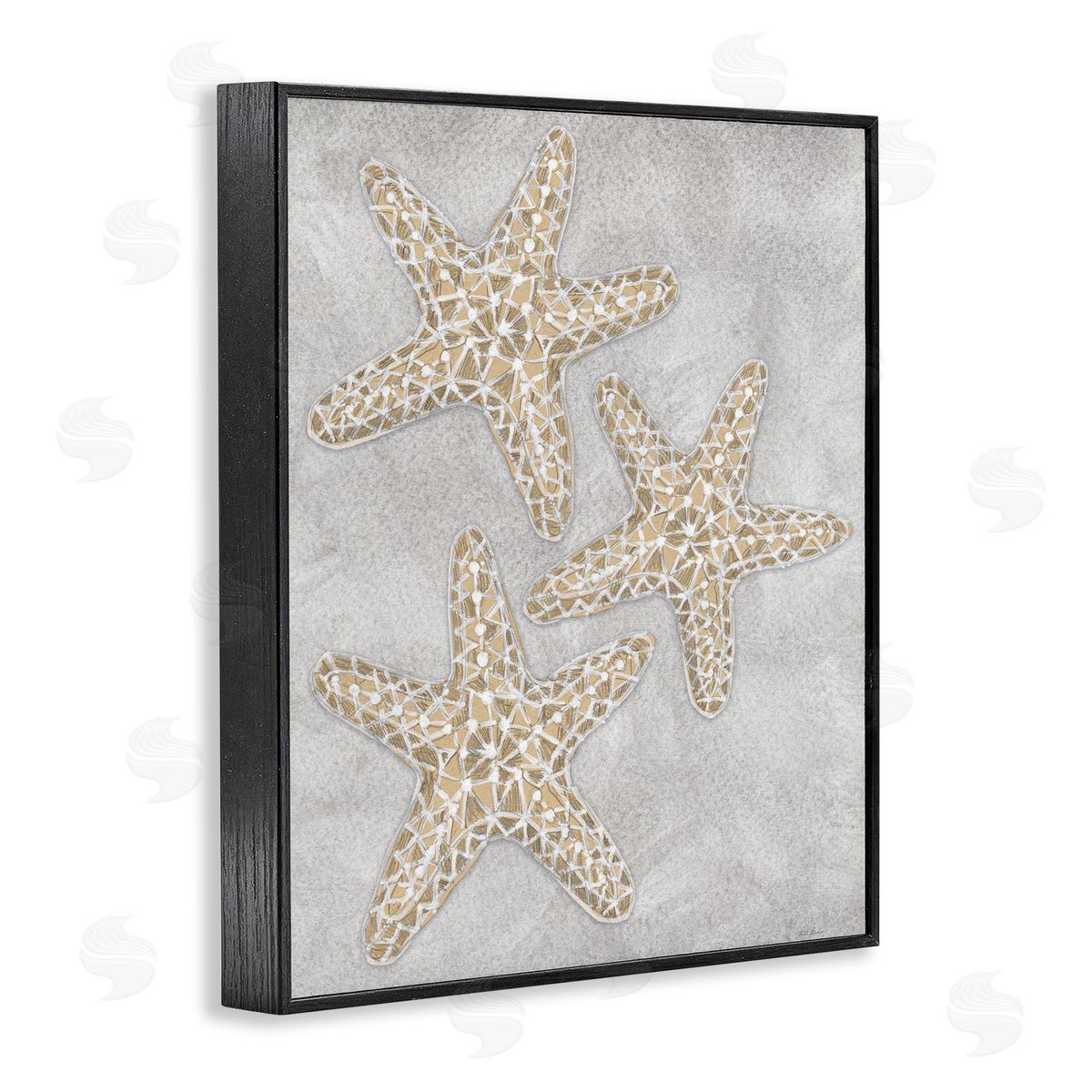 Patti Bishop Grey Starfish Drawing Canvas Wall Art Print