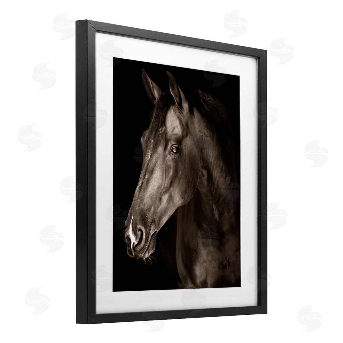 Marcus Prime Strong Stallion Horse Portrait Canvas Wall Art Print