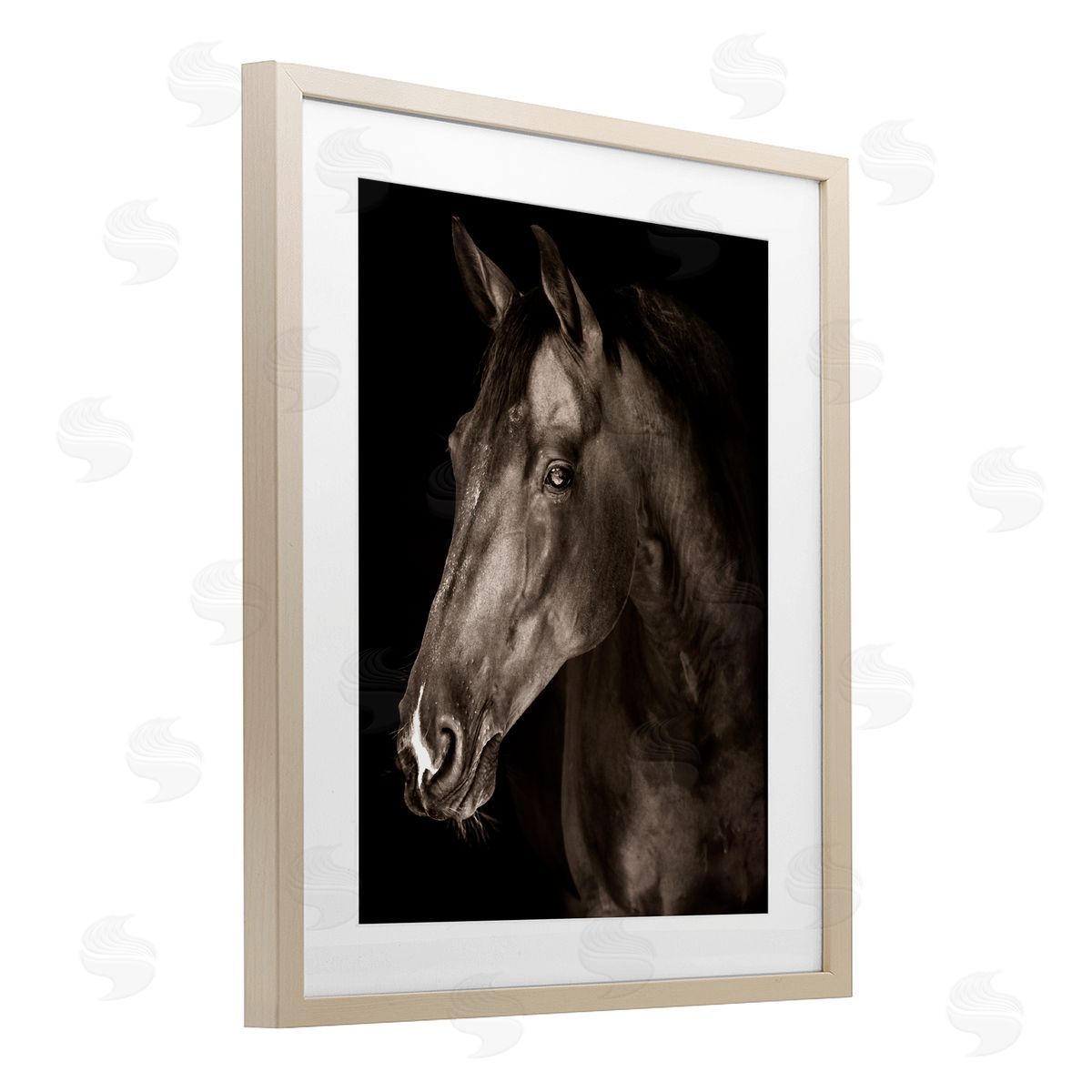 Marcus Prime Strong Stallion Horse Portrait Canvas Wall Art Print