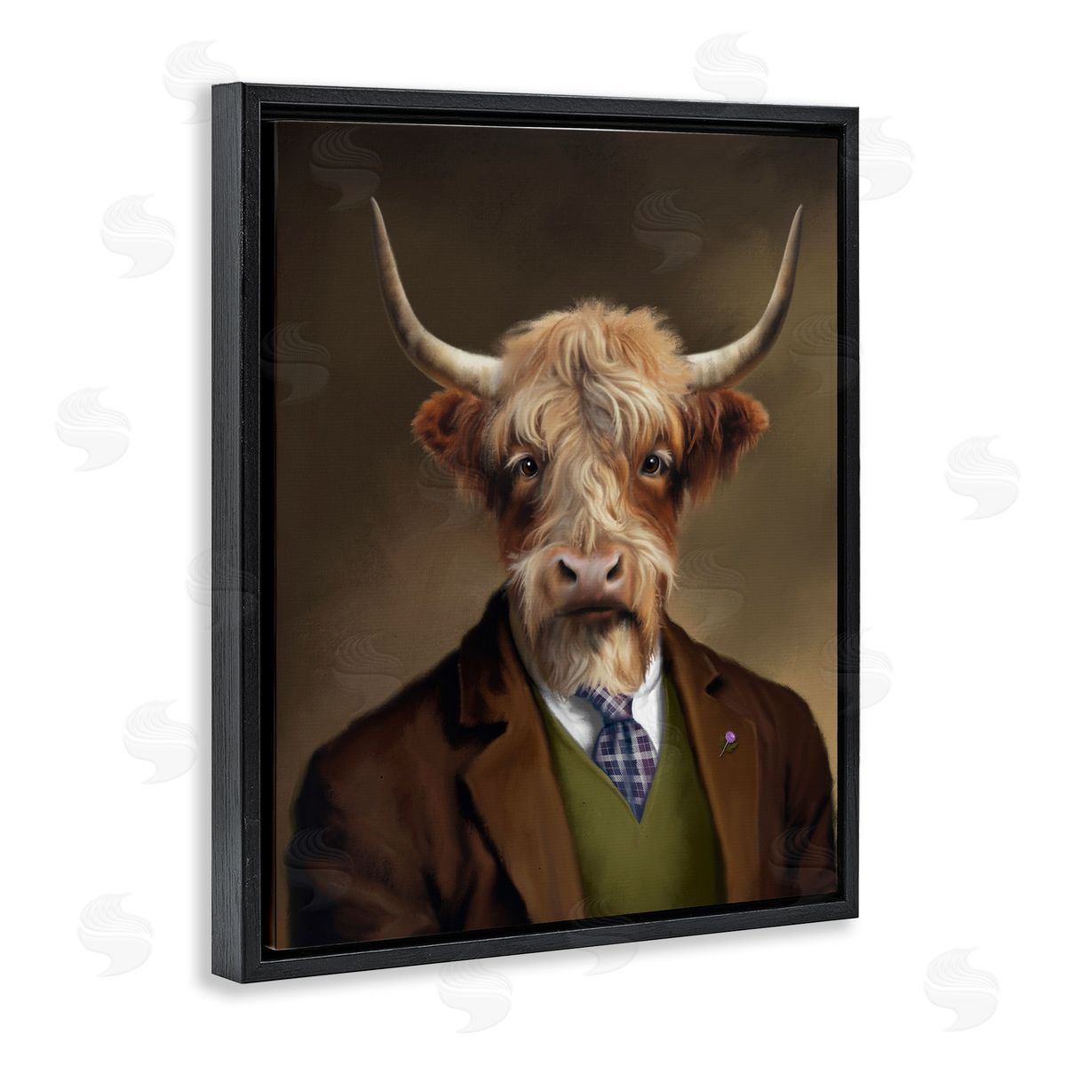Matthew Piotrowicz Highland Cow Scottish Gentleman Canvas Wall Art Print