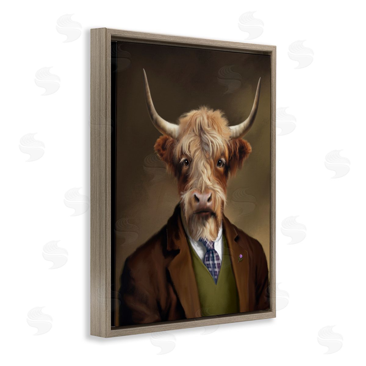 Matthew Piotrowicz Highland Cow Scottish Gentleman Canvas Wall Art Print