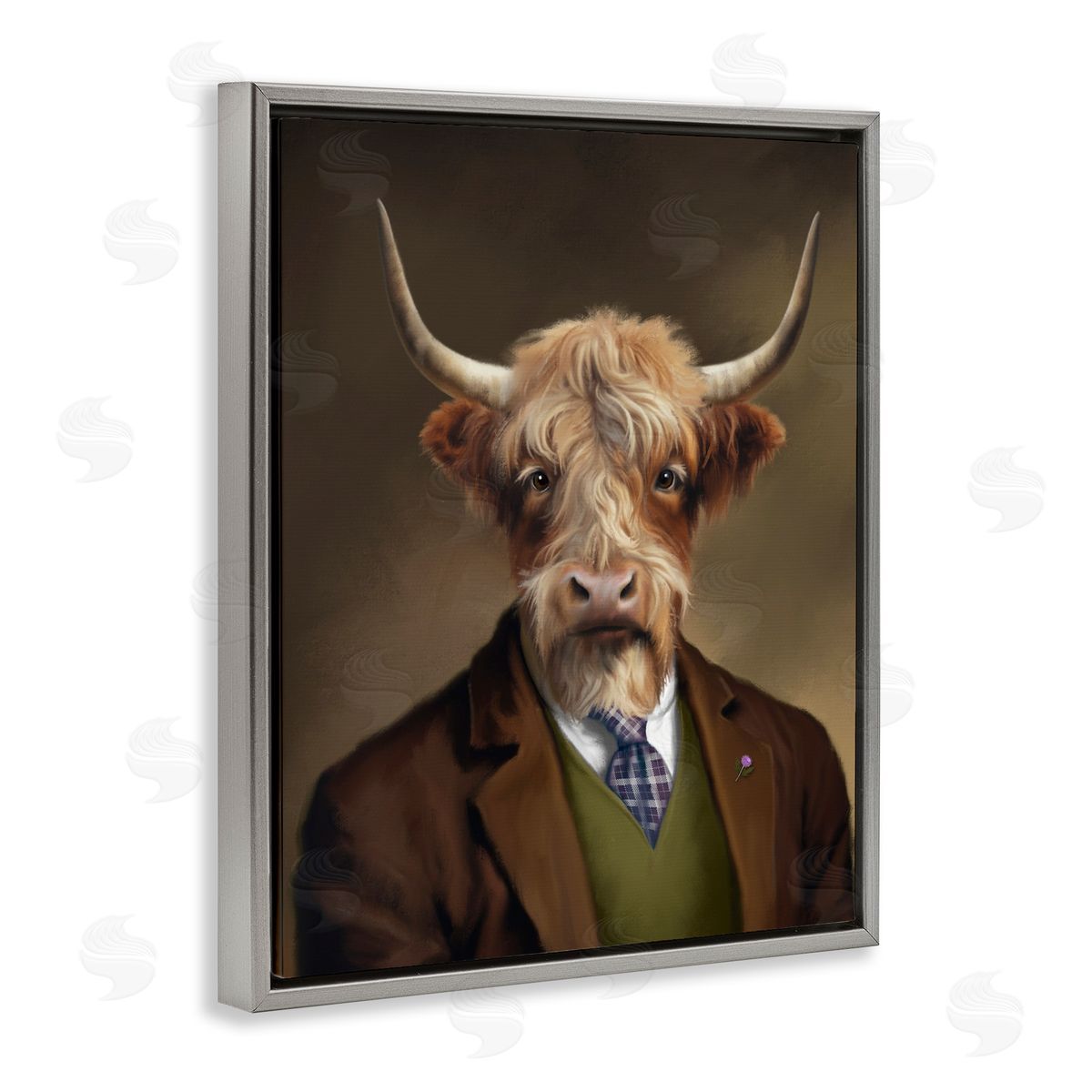 Matthew Piotrowicz Highland Cow Scottish Gentleman Canvas Wall Art Print