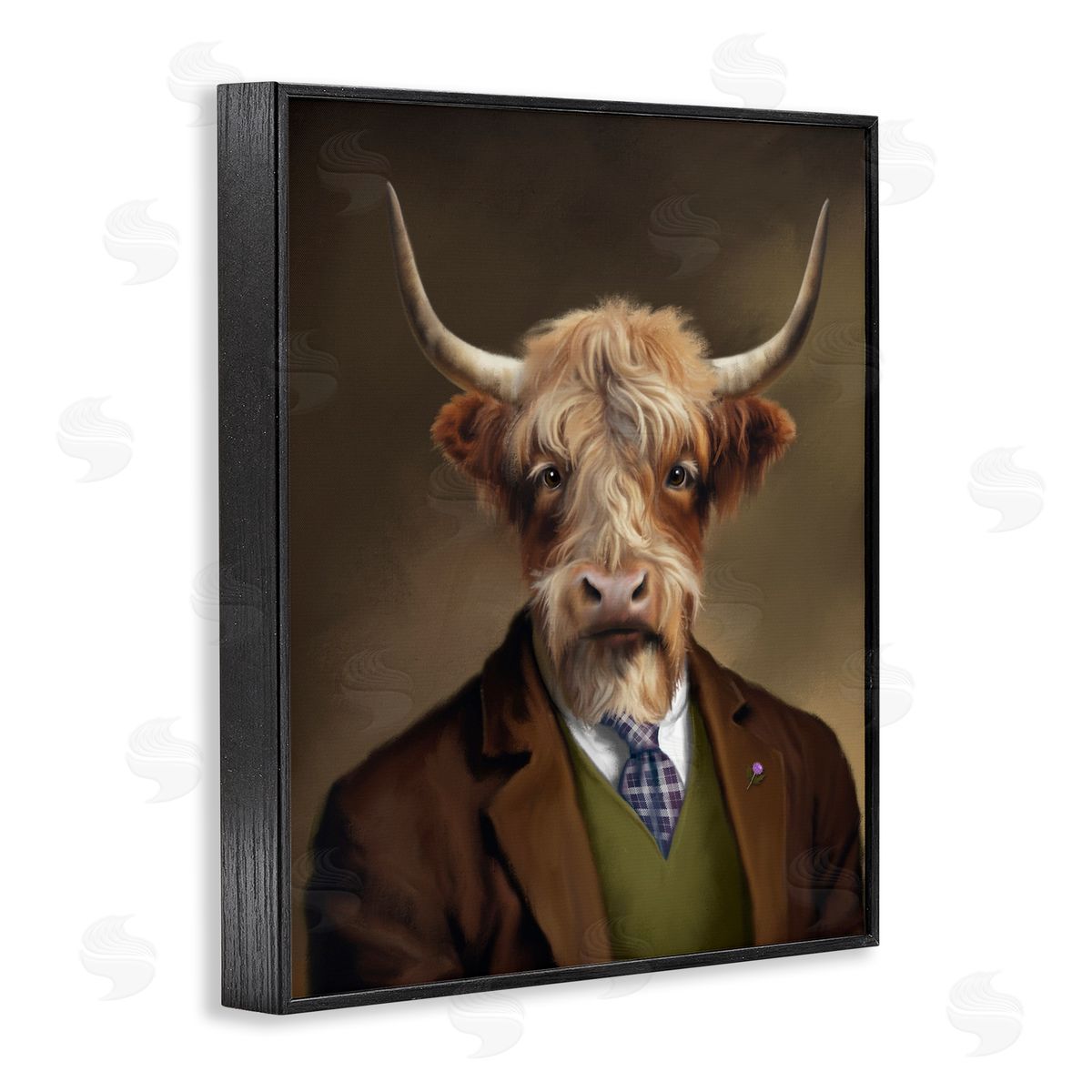 Matthew Piotrowicz Highland Cow Scottish Gentleman Canvas Wall Art Print