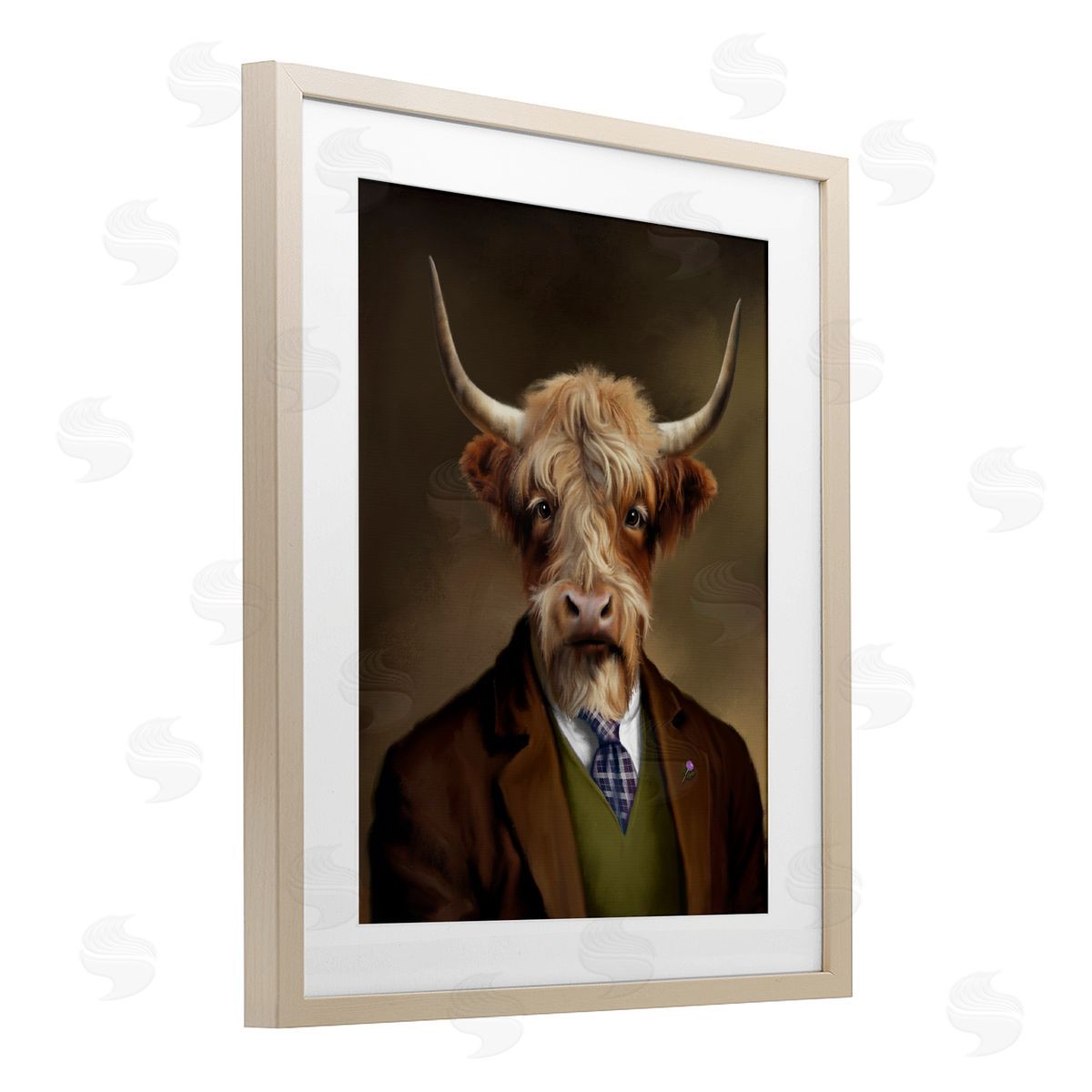 Matthew Piotrowicz Highland Cow Scottish Gentleman Canvas Wall Art Print