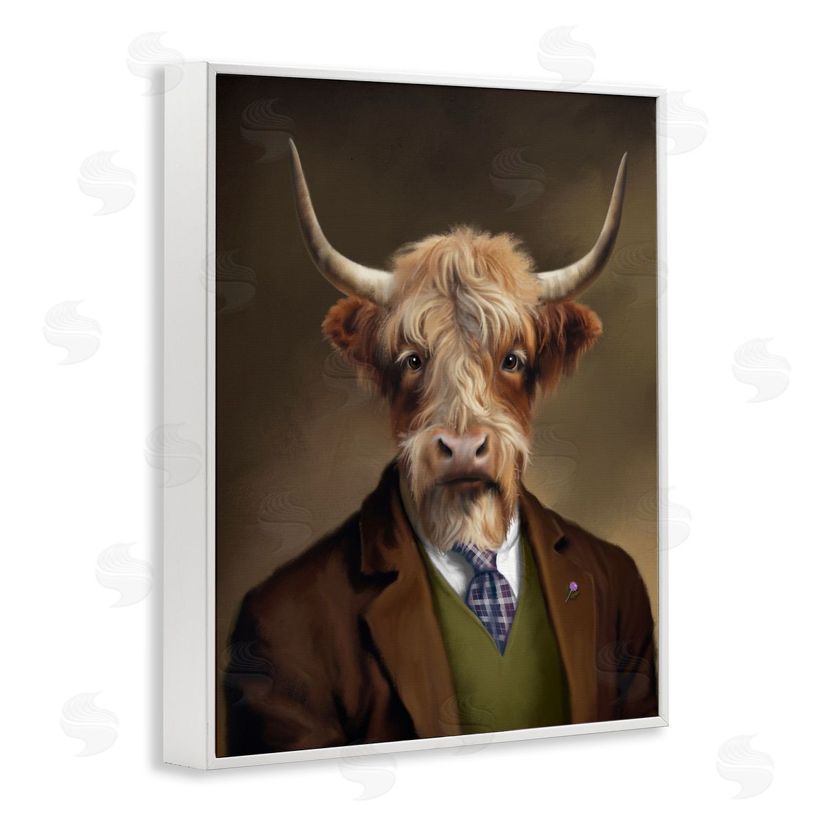 Matthew Piotrowicz Highland Cow Scottish Gentleman Canvas Wall Art Print