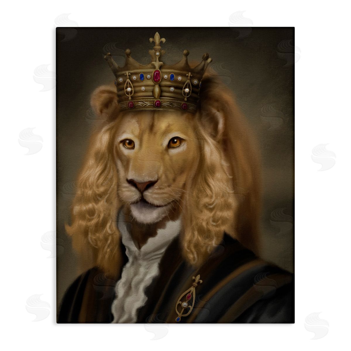 Matthew Piotrowicz Royal King Lion Canvas Wall Art Print