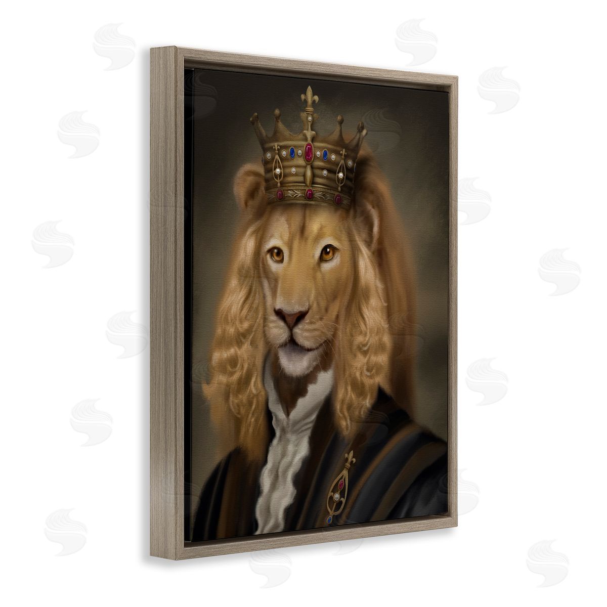 Matthew Piotrowicz Royal King Lion Canvas Wall Art Print