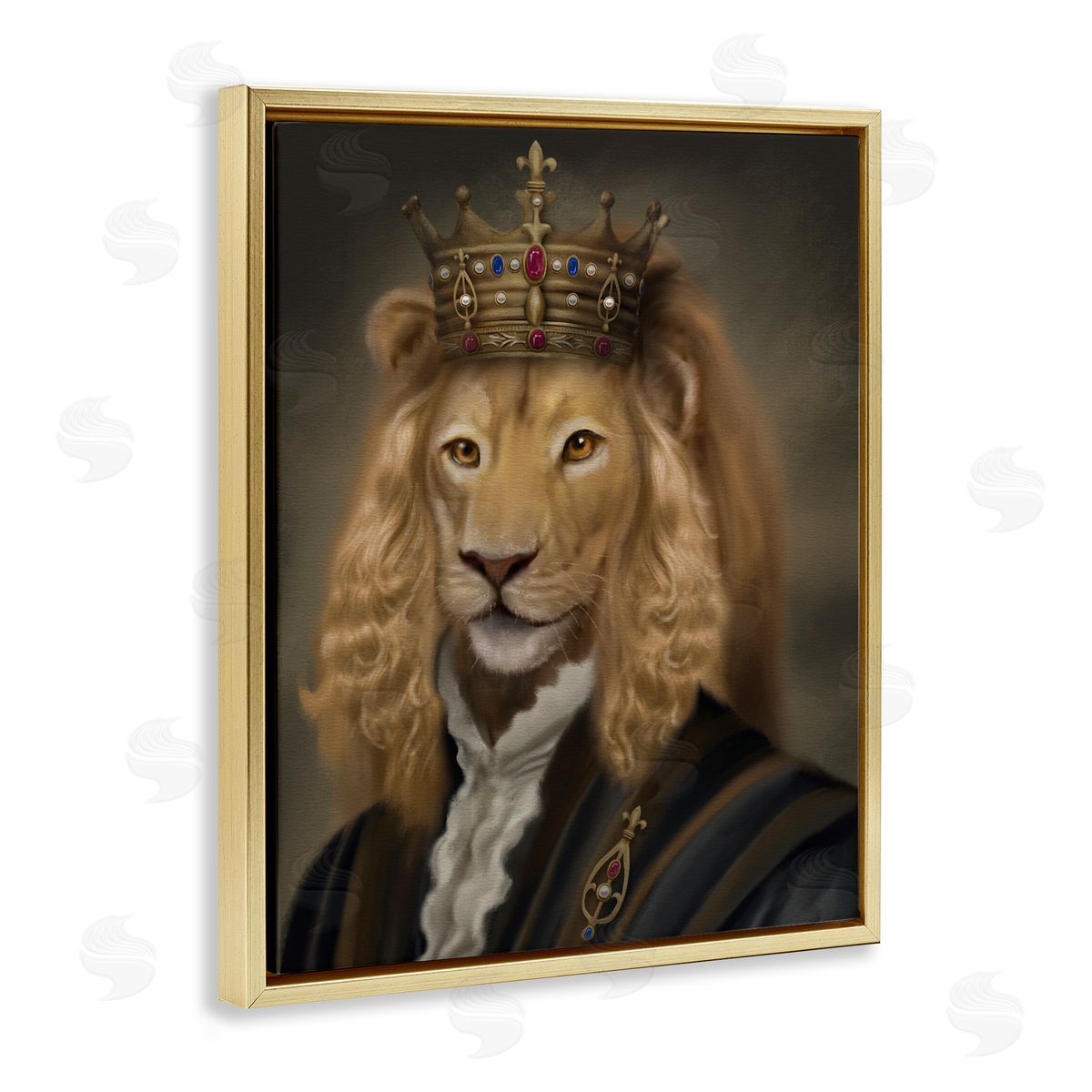 Matthew Piotrowicz Royal King Lion Canvas Wall Art Print