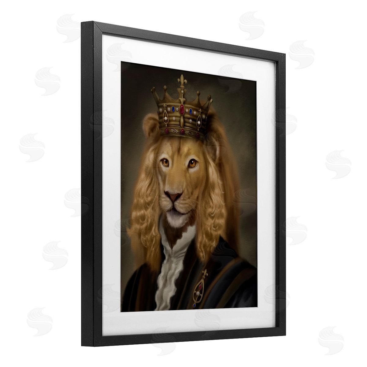 Matthew Piotrowicz Royal King Lion Canvas Wall Art Print