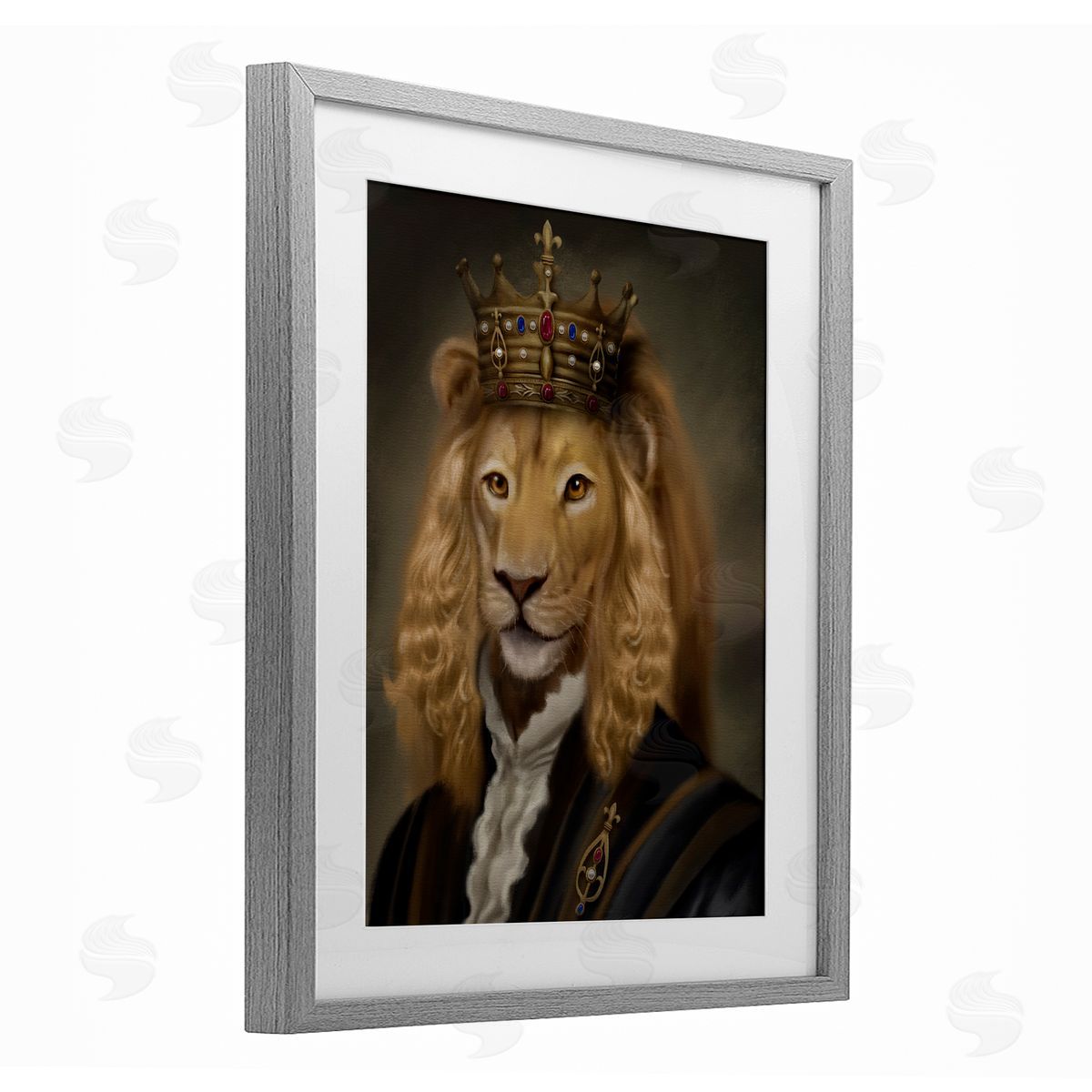 Matthew Piotrowicz Royal King Lion Canvas Wall Art Print