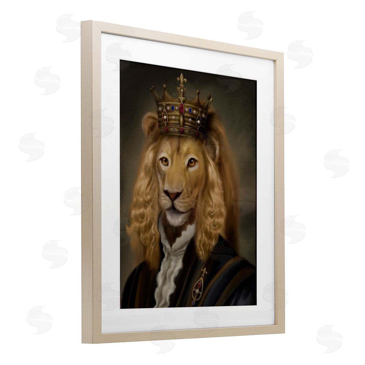 Matthew Piotrowicz Royal King Lion Canvas Wall Art Print