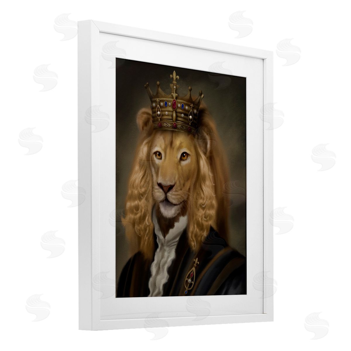 Matthew Piotrowicz Royal King Lion Canvas Wall Art Print