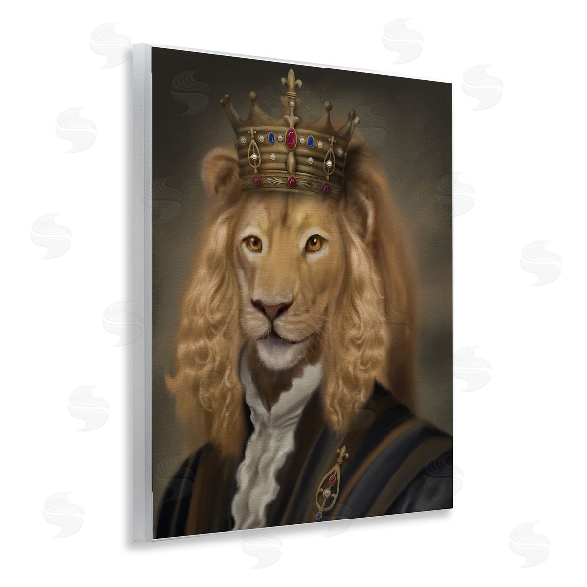 Matthew Piotrowicz Royal King Lion Canvas Wall Art Print