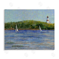 Tim Coffey | Lighthouse and Sailboats Seascape
