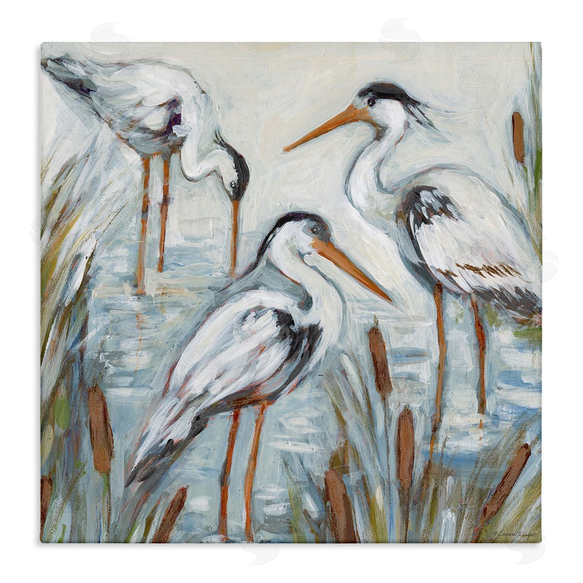 Susan Winget | Three Herons In Water