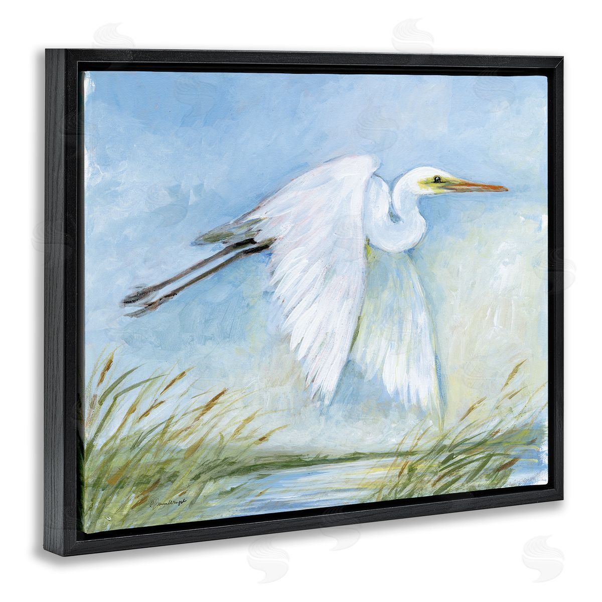 Susan Winget | White Egret Flying