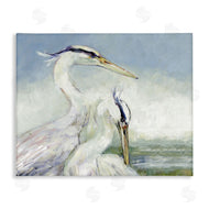 Susan Winget | Scenic Beach with Two Egrets